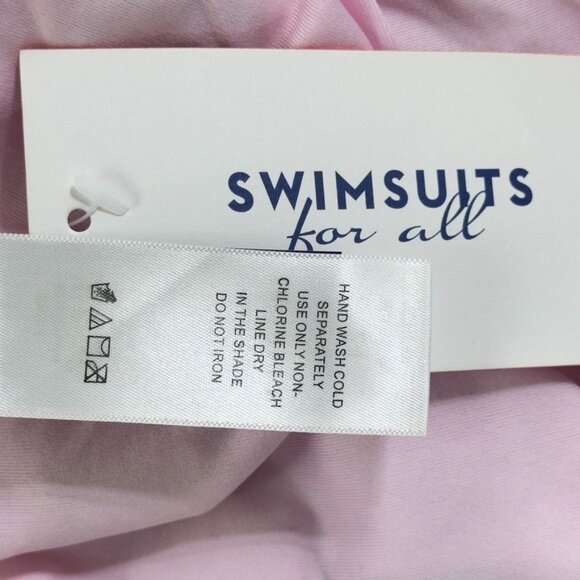 SWIMSUITS FOR ALL Women's Swimsuit Nylon Striped Multicolor Tie Closure Size 24 - Picture 10 of 11